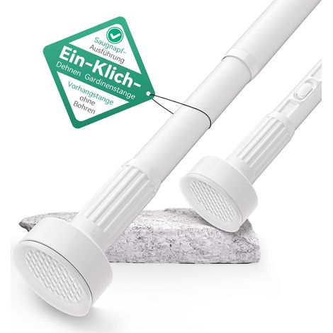 1 - Tringle Rideau - Barre Extensible - Installation Sans Perçage - Support Jusqu&39à 35 Kg Pour Salle De Bain Et Balcon - Blanc - 250x340 cm (1/5)