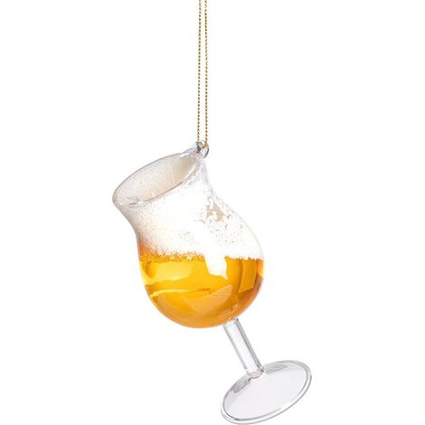 BICCHIERE DI BIRRA DA APPENDERE VETRO DECORAZIONE NATALIZIA H12 BIZZOTTO