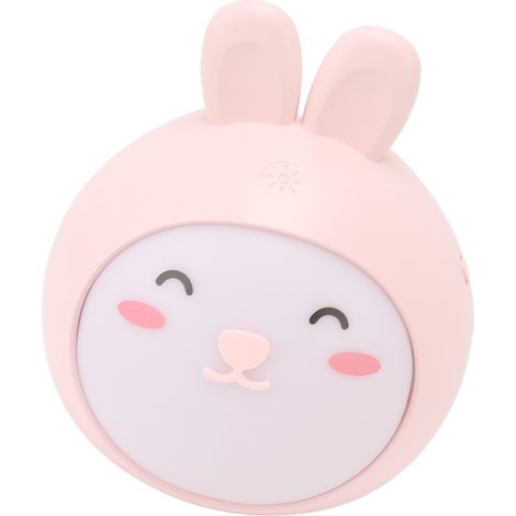 Lampe de chevet rose tactile rechargeable USB, variateur 3 vitesses sans gradation, veilleuse adorable (1/5)