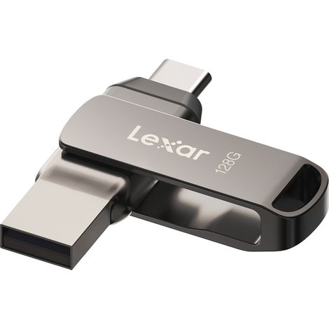 Lexar JumpDrive LJDD400128G-BNQNG USB-Stick 128 GB USB Typ-C 3.2 Gen 1 (3.1 Gen 1) Grau (1/3)