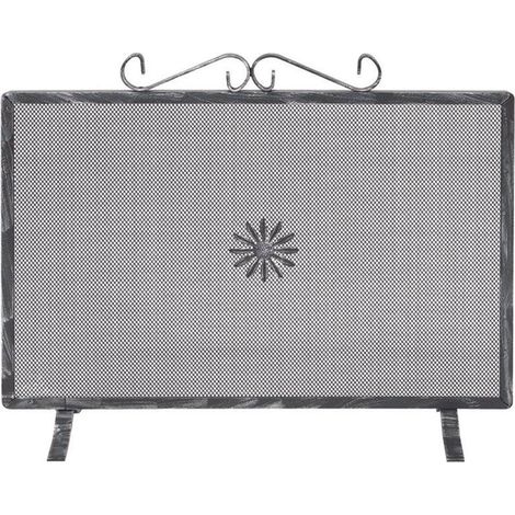Parascintille Rettangolare Con Decoro Per Camino - cm.70x50h. (1/5)