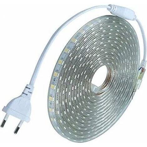 für komplette LED Streifen Sets, 10 Meter, 220 V, Silikon, wasserdicht (IP68), kaltweiß (6000 K), SMD5050, 60 LEDs/m (1/5)
