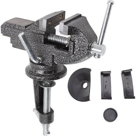 Étau d'établi rotatif à 360 degrés, petite pince en acier moulé sur Table pour la fabrication de bijoux sur bois (1/5)