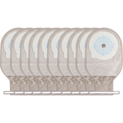 10 pièces Poche de Colostomie Adhésive Jetable Une Pièce Drainable Sac Ostomie pour Iléostomie Fournitures (1/5)