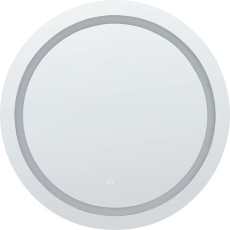Espejo de pared LED de vidrio plateado 79 cm colgante maquillaje Courseulles (1/5)