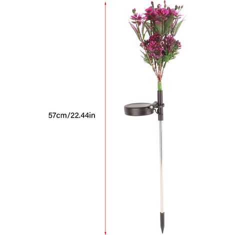 Luminaire solaire décoratif pour jardin, fleur orchidée lumineuse LED, piquet de pelouse extérieur, étanche, lot de 2, sans fil (1/5)