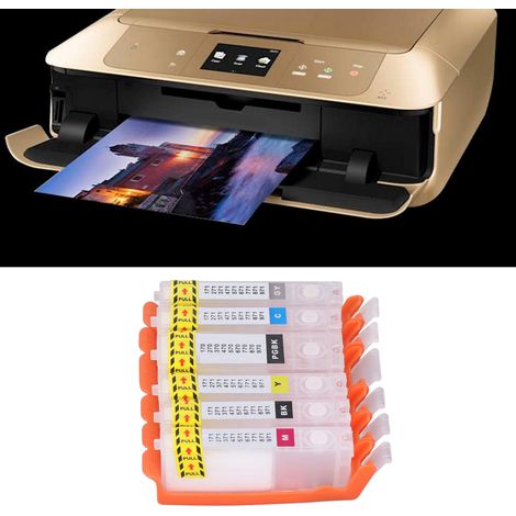 Cartouches d'encre de remplacement pour Canon 270-271 (cartouches de recharge 6 couleurs) (1/5)