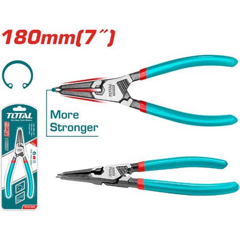 PINZA SEEGER ANELLI ELASTICI INTERNI BECCHI DRITTI TESTA DRITTA 180mm TOTAL