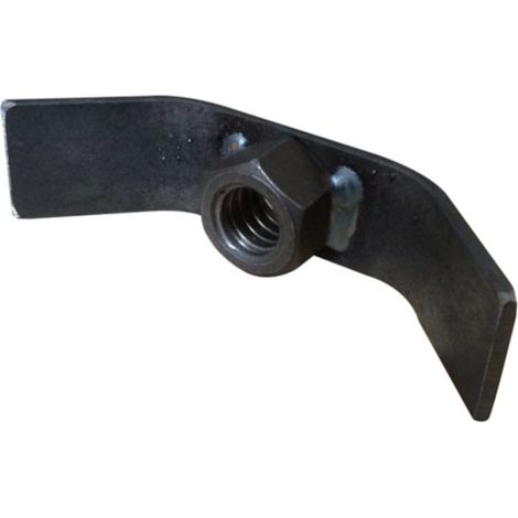 Ecrou 6 pans Hu à ailettes Ø 24 mm filetage rond pour console de facade (1/4)