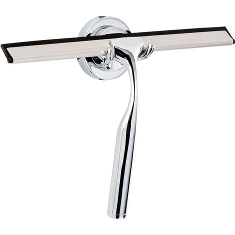 Raclette salle de bain, Raclette de douche, Terni, Chrome, 24,5x16,5 cm, Brillant (1/9)