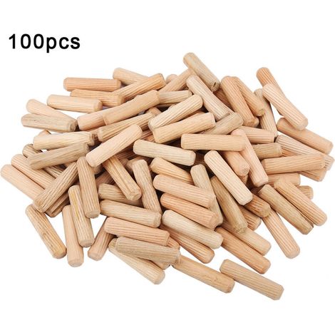 Lot de 100 chevilles en bois à fil croisé pour la fabrication de meubles (M10 x 40 mm).