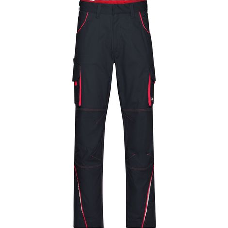 James & Nicholson Funktionelle Arbeitshose JN847 Gr. 54 carbon/red (1/5)