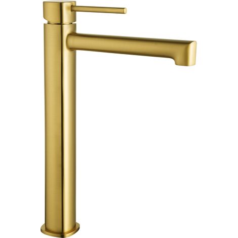 Monomando lavabo alto Toscana oro cepillado [ IMEX® ]