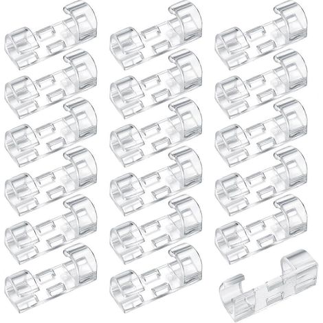 120 attaches-câbles autocollantes, clips de gestion des câbles, organisateur de câbles transparent, porte-câbles-AquaForge (1/5)