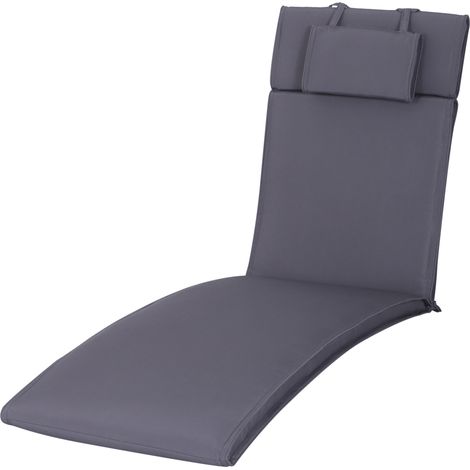 Matelas de bain de soleil CHARLOTTE gris (1/5)