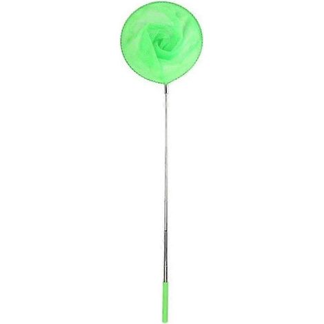 Épuisette de pêche pour enfants, épuisette télescopique, perche télescopique en acier inoxydable - verte (1/5)