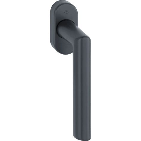 HOPPE 12034065 Maniglia per Finestra Amsterdam con mandrino Quadrato, 7 x 37 mm, in Acciaio Inox, Nero Opaco, Stift 7x37 mm  Edelstahl schwarz matt