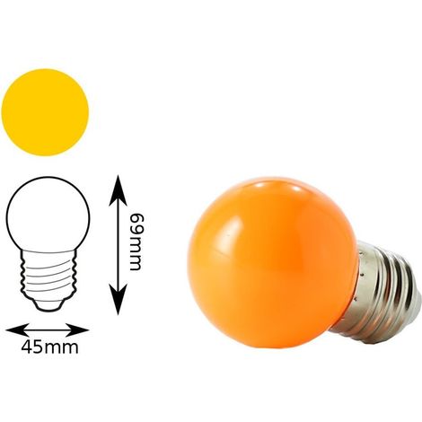Jandei - Bombilla led color 1W E27 fiesta NARANJA Bombilla LED E27 Colores