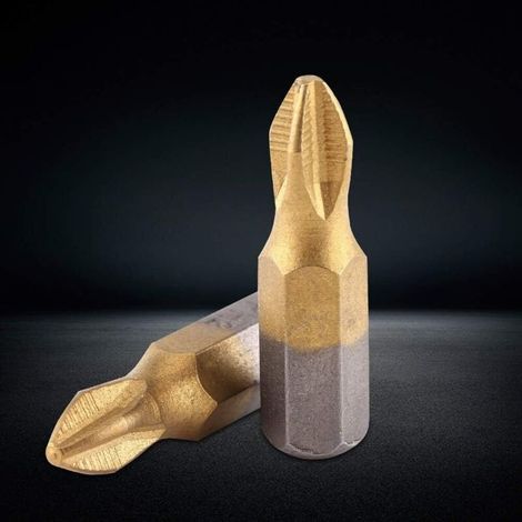 10 embouts de tournevis magnétiques antidérapants PH2 à tige 1/4" 25 mm, idéaux pour les électriciens, les mécaniciens et les travaux de réparation (1/3)