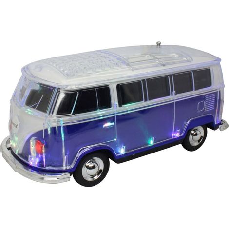 Enceinte Bluetooth WS-267BT - Mini enceinte en forme de combi VW - Bleue