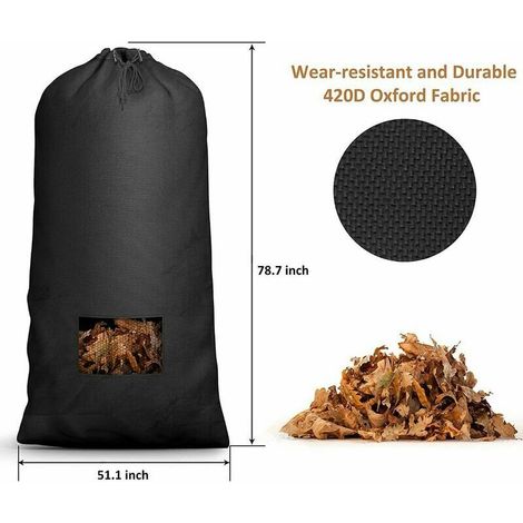Sac da giardino per tosaerba, raccoglitore di foglie per tosaerba trainato: perfetto per il raccolto autunnale, resistente e capiente. (1/3)