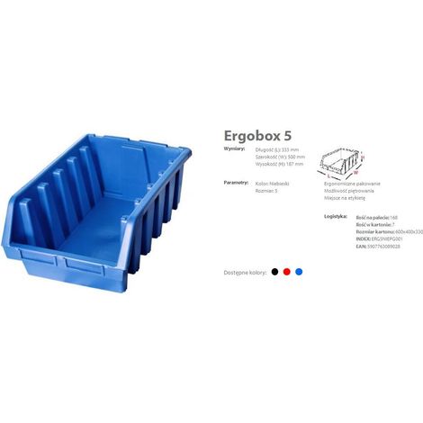 PATROL ERGOBOX 5 NIEBIESKI 330 x 500 x 180
