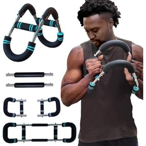 Twister Armtrainer, U-förmiger Verstellbares Brust, Arm & Oberschenkel Trainingsgerät 30-50 kg / 70-110 lb, Tragbarer Federwiderstand mit abnehmbarem Design, Fitnessgeräte für zuhause, Büro & Reise, S