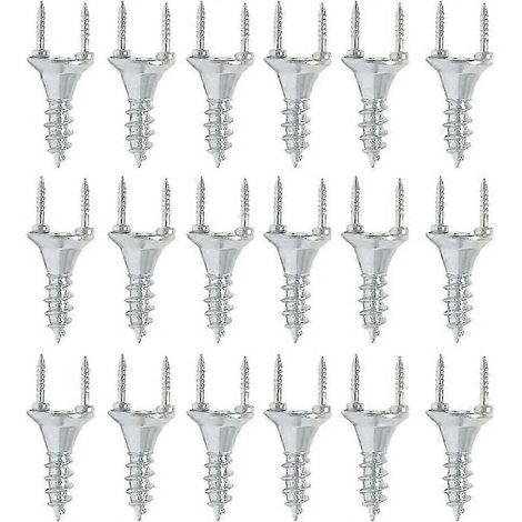 Clous invisibles pour plinthes en bois massif, clous invisibles en forme de Y, vis autotaraudeuses à double tête, clous spéciaux pour plinthes, vis de sécurité invisibles (1,5 cm) (1/5)