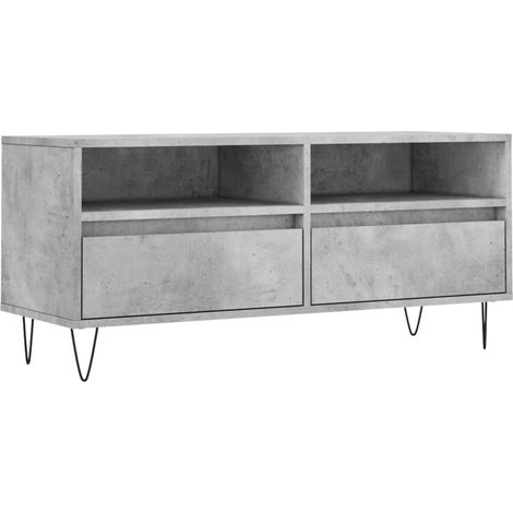 Maison Exclusive - TV-Schrank Betongrau 100x34,5x44,5 cm Holzwerk