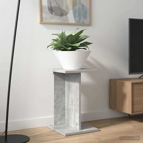 vidaXL Support de Plante Gris Béton 25 x 25,5 x 40,5 cm