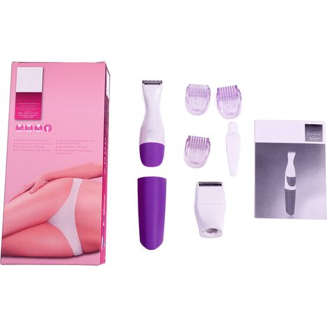 Épilateur 2 en 1 pour femmes, épilation sur peau sèche ou humide, électrique sans fil, tête flexible, tondeuse maillot violette-AquaForge (1/5)