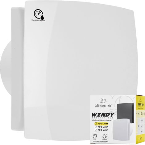 Ventilateur de salle de bain WINDY 100 H+T, BLANC (1/5)