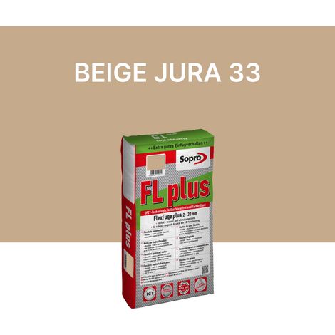 Joint carrelage intérieur et extérieur - 2 à 20 mm - Beige Jura 33 - Sopro FL plus - 5 kg