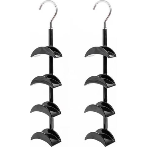 Lot de 2 sacs à main rotatifs à 360 °, organiseurs de sacs à main, pour sacs, cravates, chapeaux, ceintures, écharpes (2 pièces, noir) (1/5)
