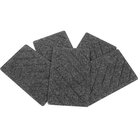Floor Mats 5 Pieces Non Slip Repair Patches Gray Kit for