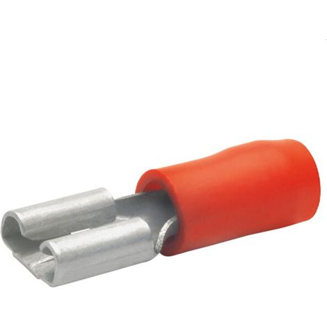 Klauke Flachsteckhülse n. DIN 4,8x0,8mm 0,5-1qmm rot VZ isolie. 8203