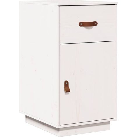 Maison Exclusive - Skříňka k psacímu stolu bílá 40x50x75 cm masivní borové dřevo (1/5)