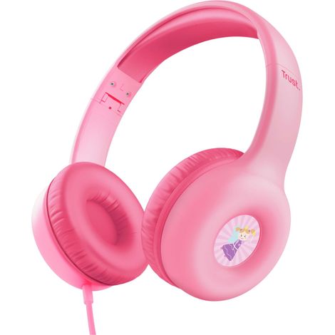Trust Nouna Auricolare Cablato A Padiglione Musica e Chiamate Rosa (1/4)