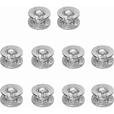 Lot de 10 bobines de machine à coudre transparentes et polyvalentes en ABS pour machine à coudre SA155 (pour XA3811 151) (1/4)