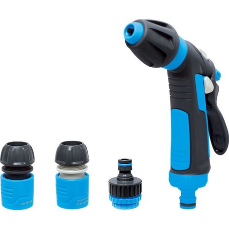Bewässerungs-Set AQUACRAFT® 740531, Comfort, Garten, für Schlauch, Pistole 2x Muster, STOP-Kupplung 1/2", Adapter