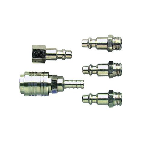 Lot de 5 raccords rapide pneumatiques pour air comprimé (1/2)