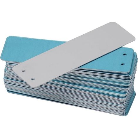 Paquete de 50 etiquetas de aluminio para plantas, metálicas, para uso exterior, de doble cara, aptas para escribir y resistentes al agua. (1/5)