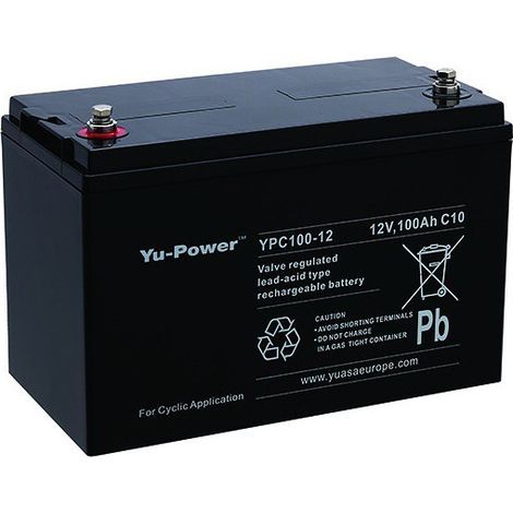 Batterie plomb étanche YPC100-12 Yuasa 12v 100ah