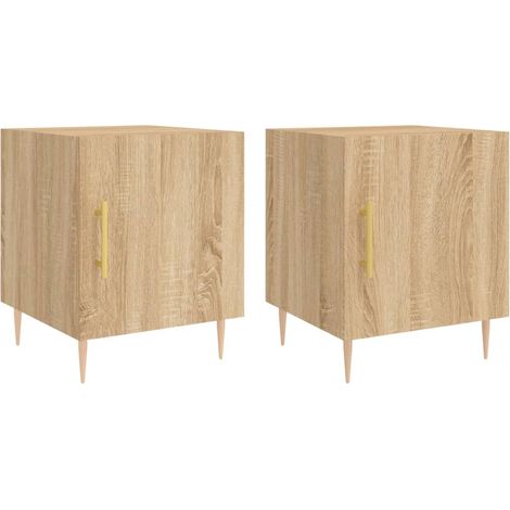 Maison Exclusive - Nachttische 2 Stk. Sonoma-Eiche 40x40x50 cm Ho