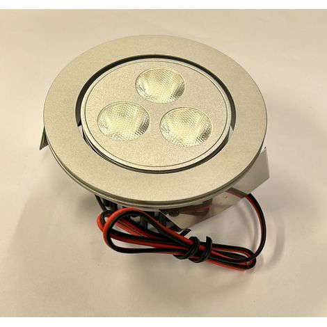 NOBILE - INCASSO LED A SOFFITO O PARETETONDO 9W IN ALLUMINIO 3000k
