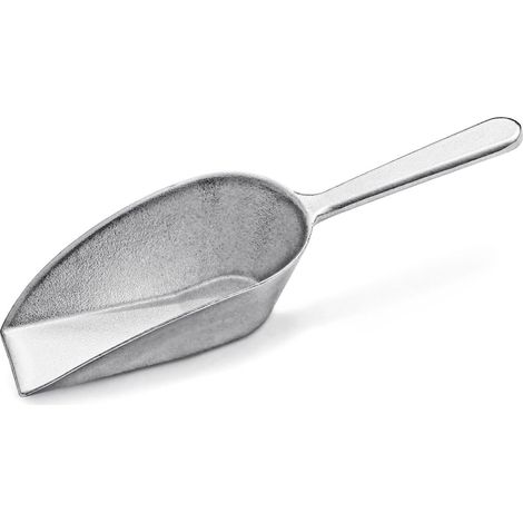Spatule de pesage en aluminium, moyenne, à fond plat, argentée, 180 mm, pour farine et épices, 1 (1/5)