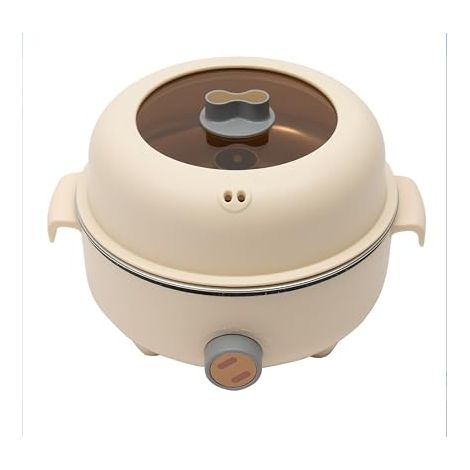 Hot Pot électrique 1,5 l, mini cuiseur vapeur avec couvercle, kaki (1/5)