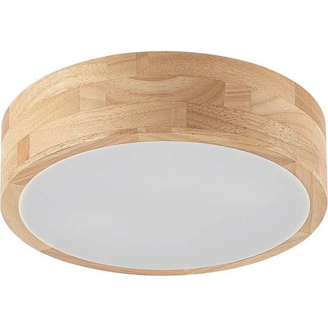 [GEBRAUCHT] B-Ware Lindby Deckenlampe Tanju LED Lampe Leuchte dimmbar Holz Ø30cm weiß 2-flg (1/2)