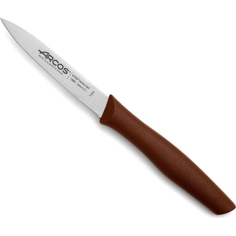 Coltello Mondador Arcos Nova 188628 in acciaio inox Nitrum e mango Polipropilene, colore marrone 10 cm lama in scatola espositiva