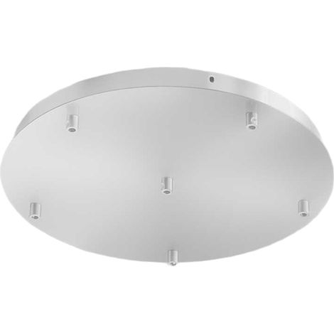 Rosone Tondo Ofelia Mini B T/6 - Base per Lampada a Sospensione con 6 Fori, Finitura Bianco Opaco, Grado IP20 - Gealuce (1/3)